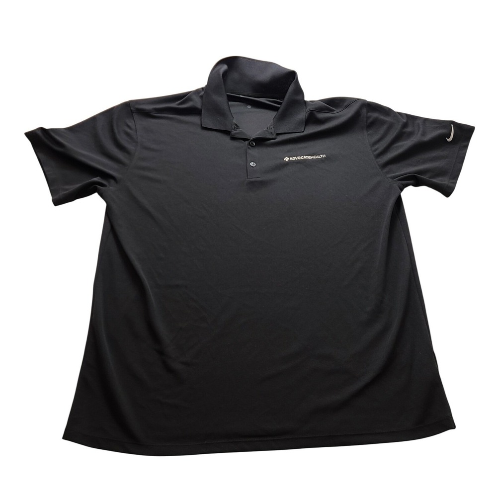 Nike Men's XL Advocate Health Polo Shirt Black Short Sleeve Performance Top NWOT
